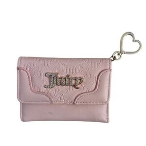 Juicy Couture Blush Pink Card Holder with Heart Charm